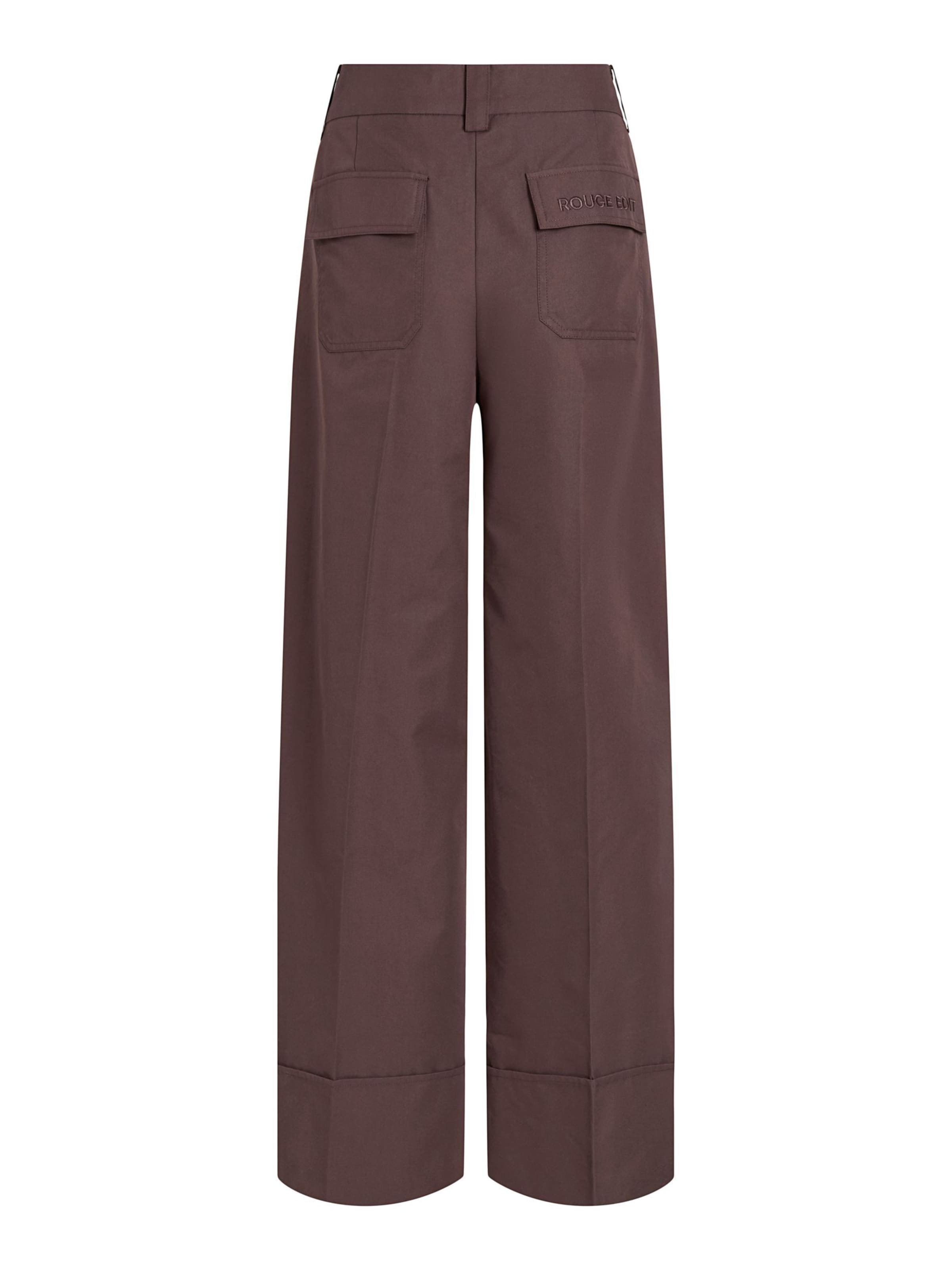 ROUGE EDIT Wide Leg Bukser i brun