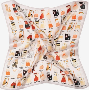 MayTree Scarf 'Seidentuch Katzen' in Pink: front