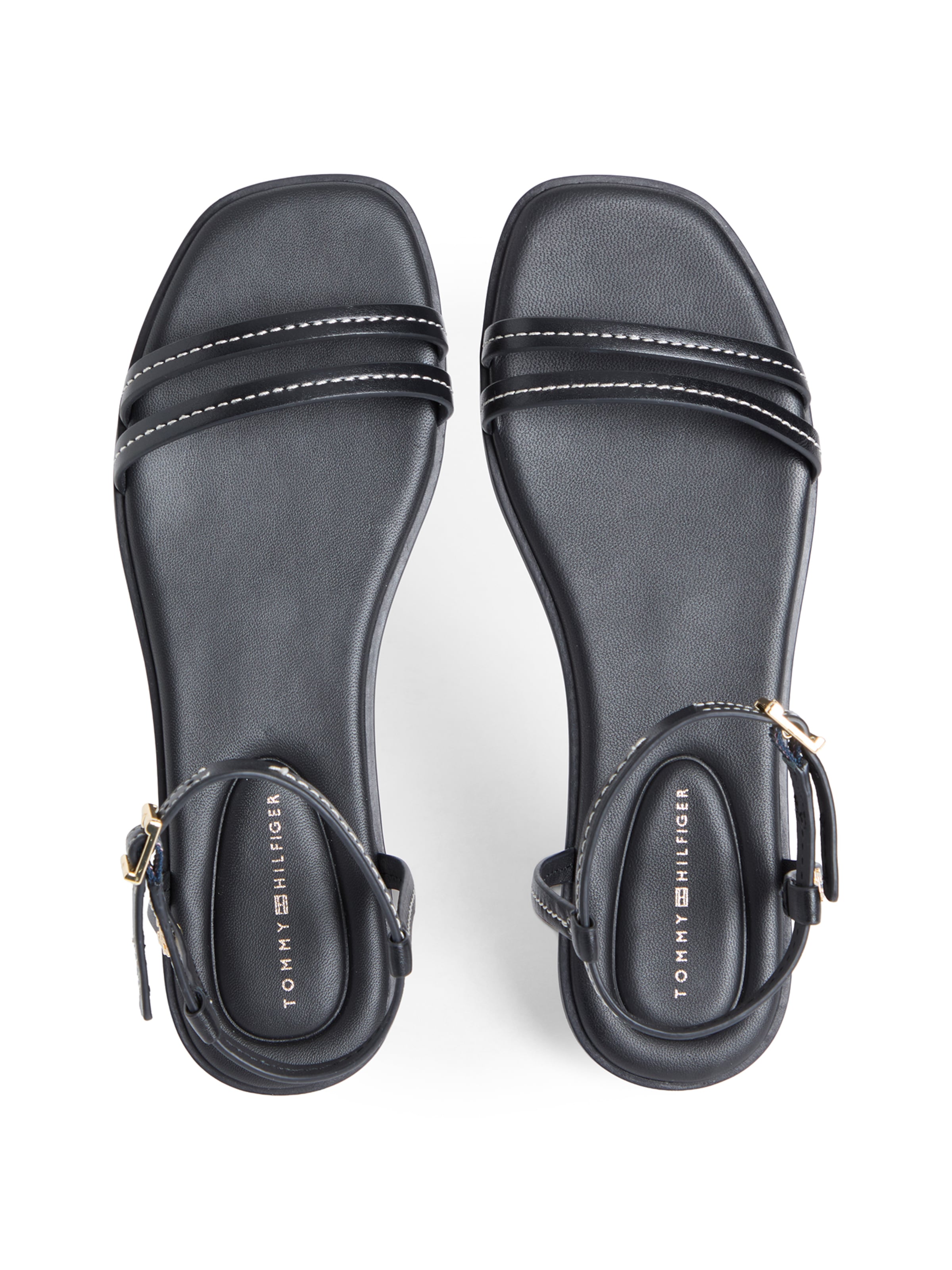 TOMMY HILFIGER - Sandálias com tiras em preto