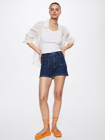 MANGO Regular Shorts in Blau