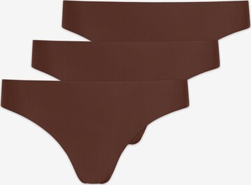 SNOCKS Thong in Brown: front