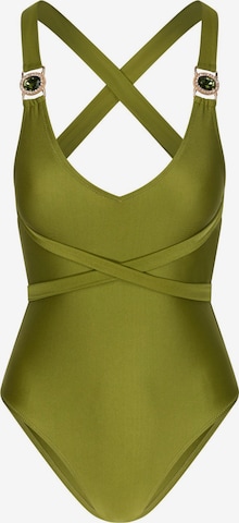 Moda MinxJednodijelni kupaći kostim 'Amour' - zelena boja: prednji dio