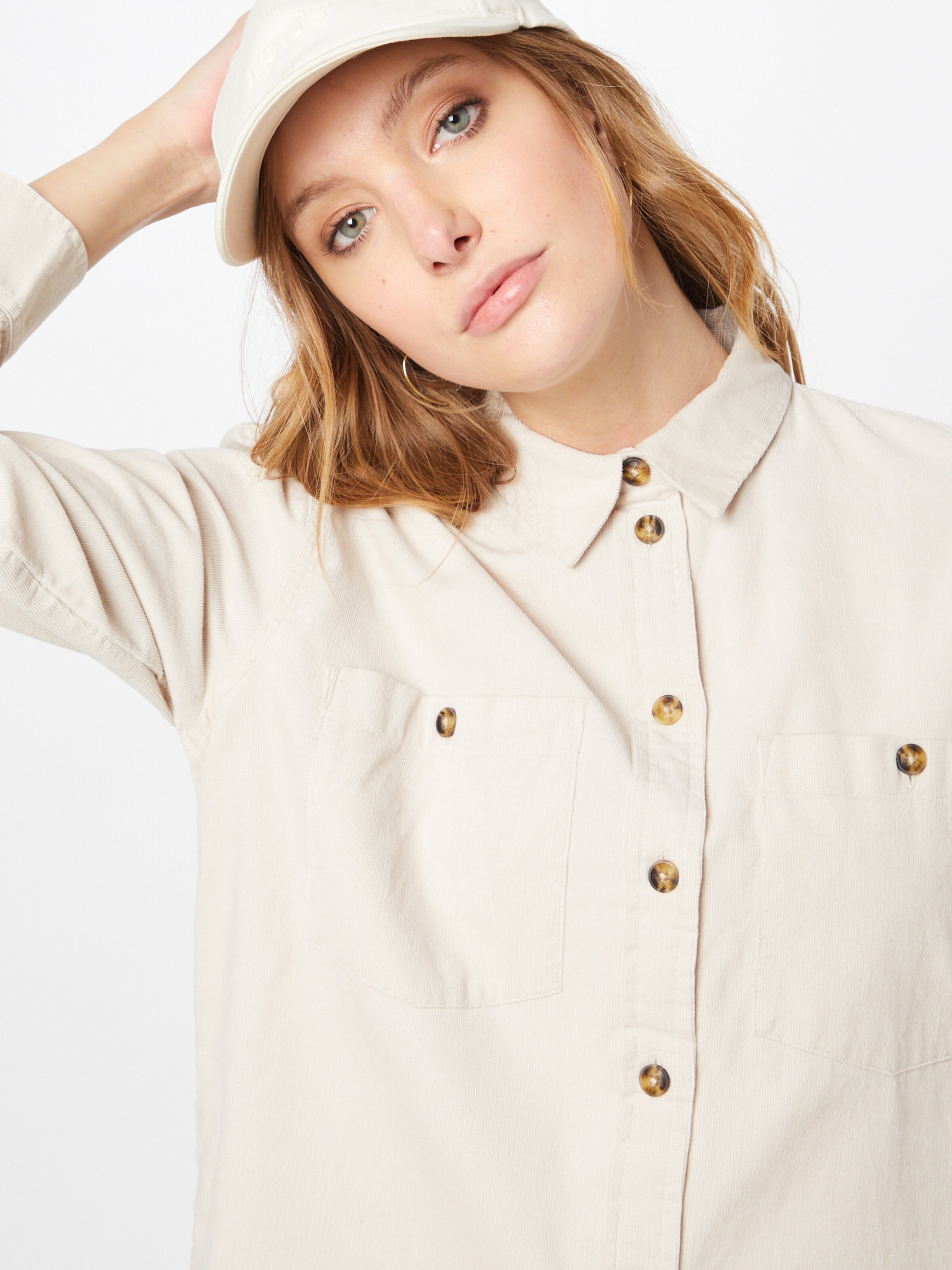 TOM TAILOR Bluse in Creme 