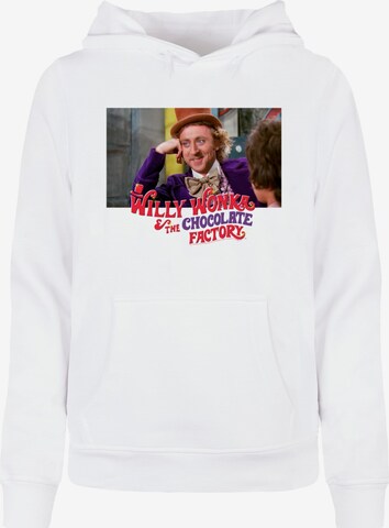 ABSOLUTE CULT Sweatshirt 'Willy Wonka And The Chocolate Factory - Condescending Wonka' in Weiß: predná strana