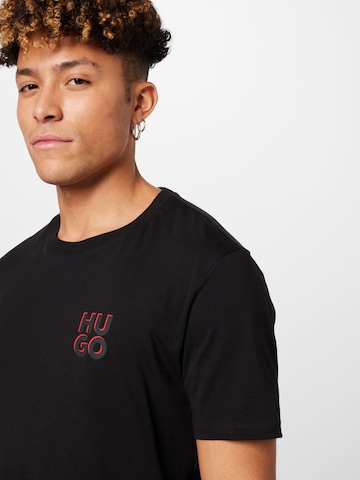 HUGO Red - Camisa 'Dimento' em preto