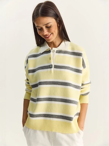 Pull-over 'Pullover' Bianco Lucci en jaune : devant