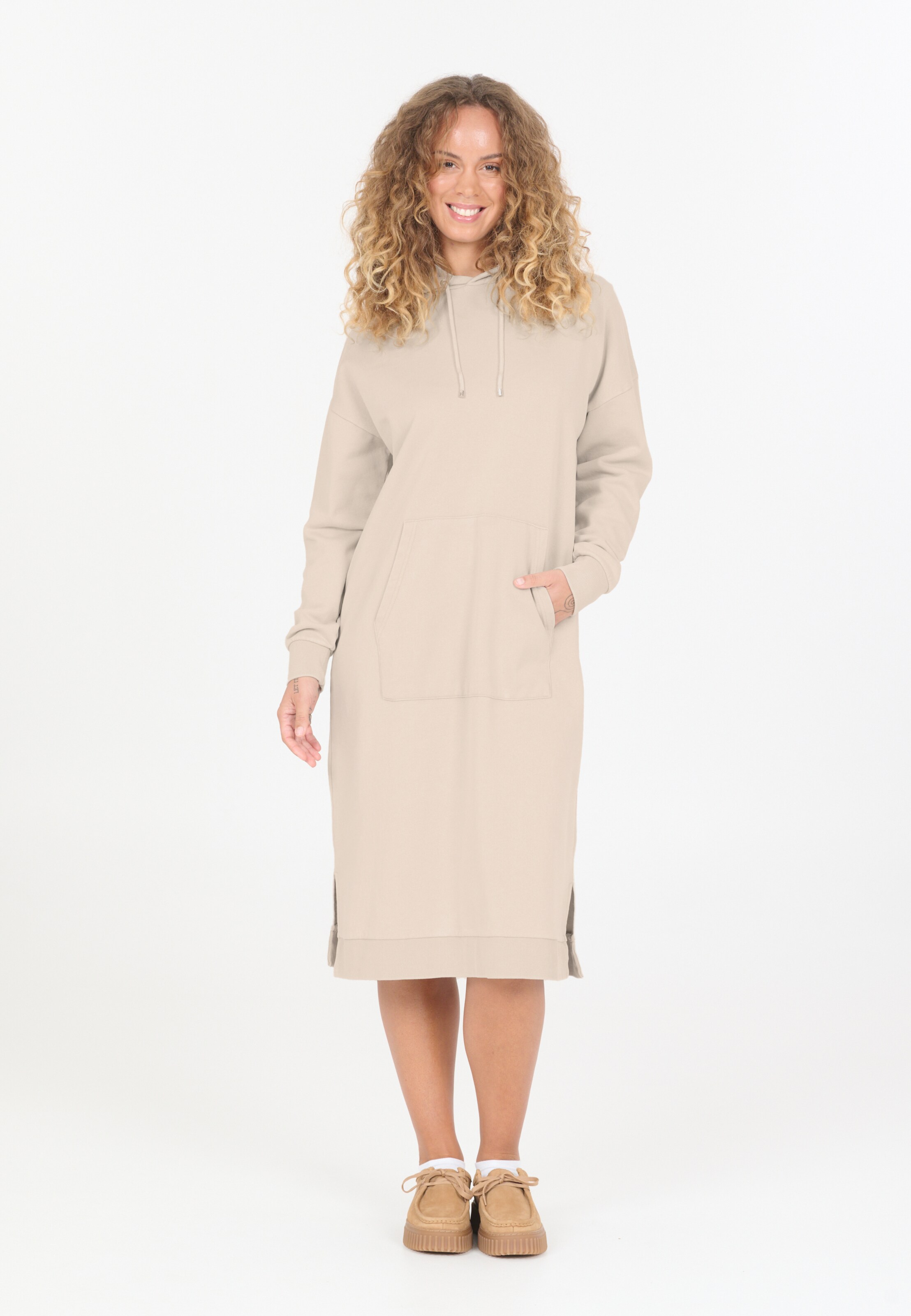 NOU Sweatshirtkleid 'Rala' in Braun
