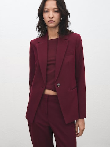 MANGO Regular Trousers 'BOREAL' in Red
