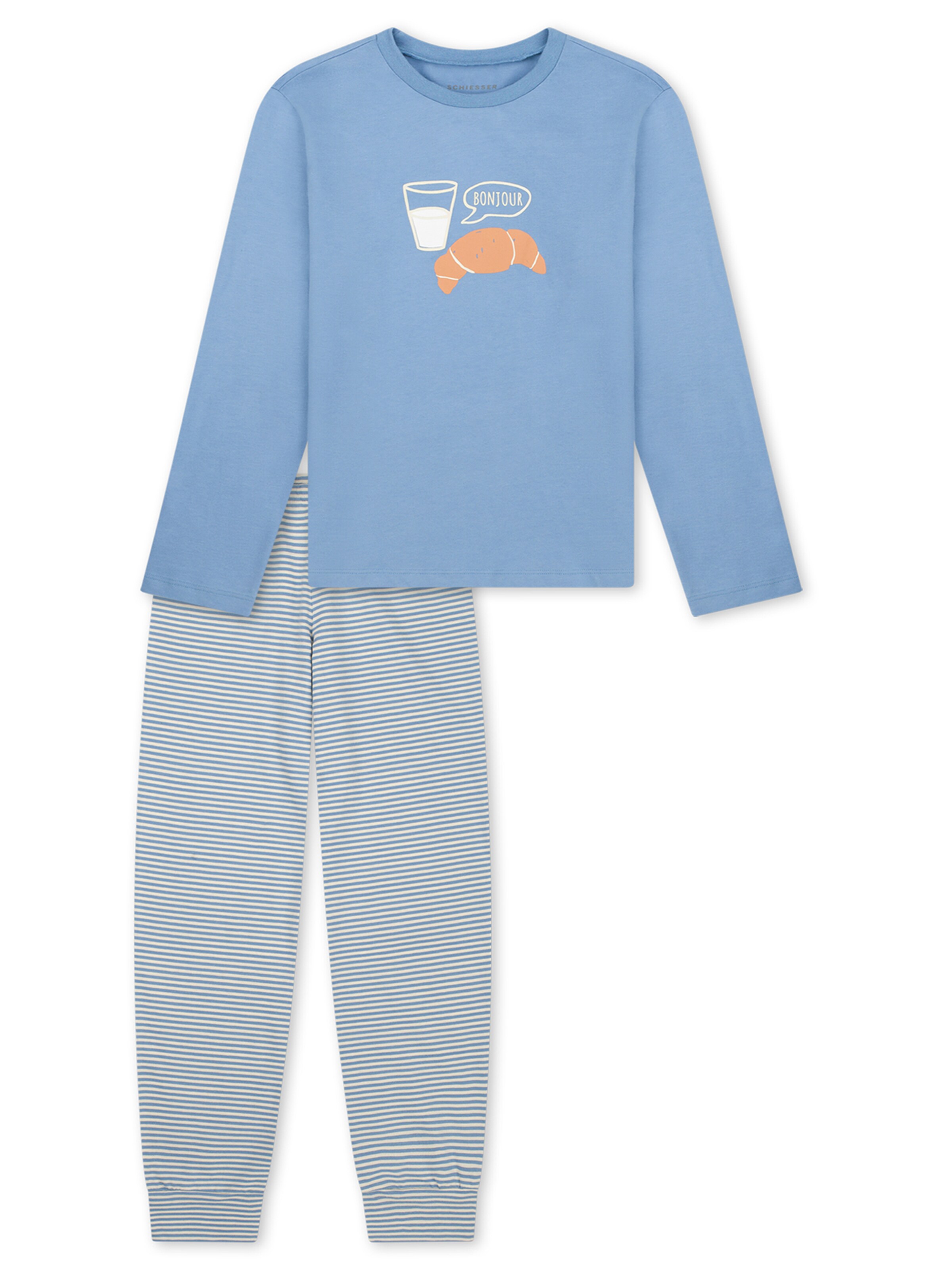 Pyjama ' Nightwear ' SCHIESSER en bleu : devant