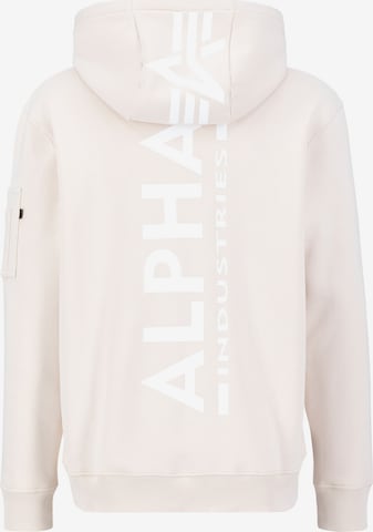 ALPHA INDUSTRIES Sweatshirt 'Backprint' in Weiß: Vorderseite