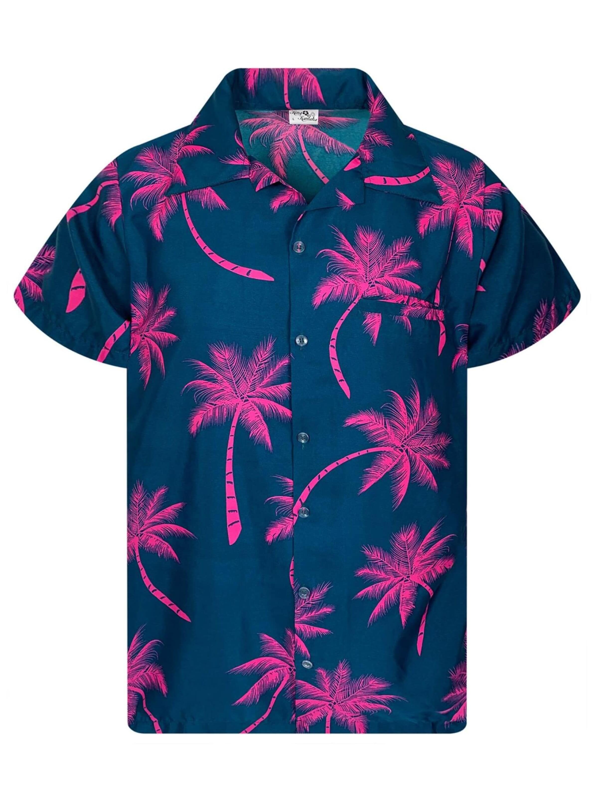 Maglietta 'Palmshadow' di King Kameha in verde: frontale
