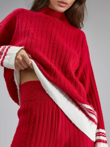 Pantalons de tailleur My fashion en rouge