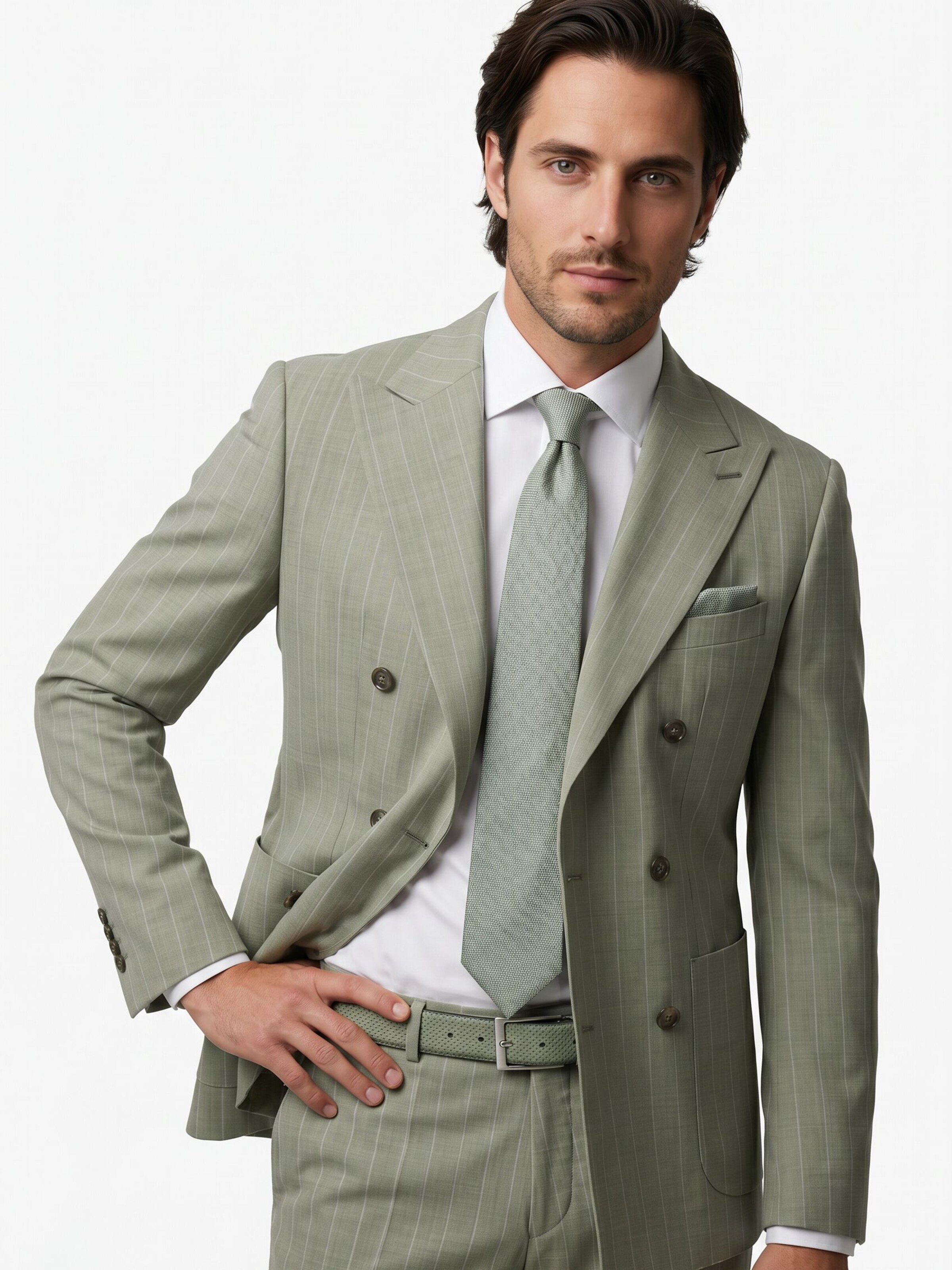 Real Guys Tie in Green: front