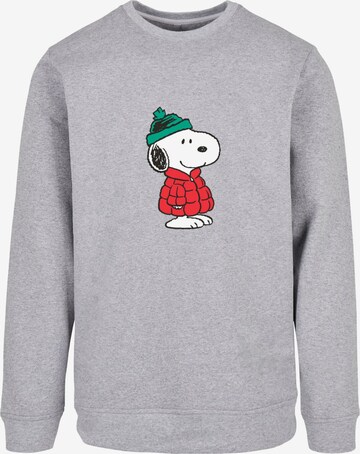 Merchcode Sweatshirt 'Peanuts Snoopy Dressed Up' in Grey: front