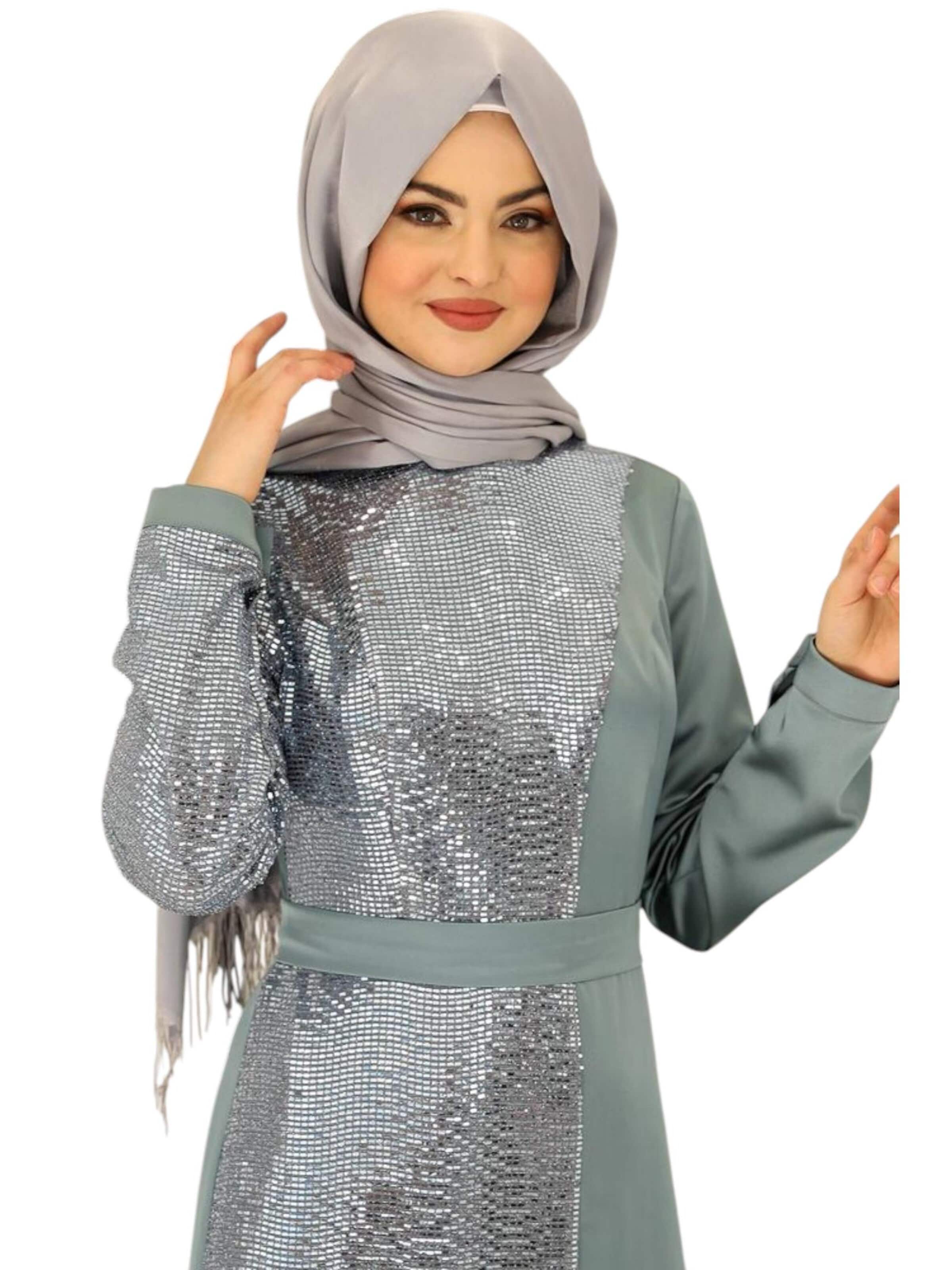 Robe de soirée 'Firuze' fashionshowcase en vert
