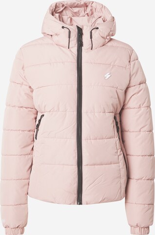 Superdry Tussenjas in Roze: voorkant