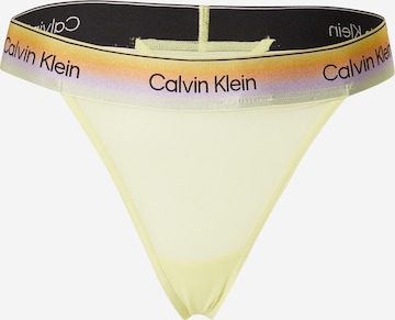 Calvin Klein Underwear Tanga – zelená: přední strana
