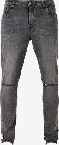 Urban Classics Skinny Jeans in Black: front