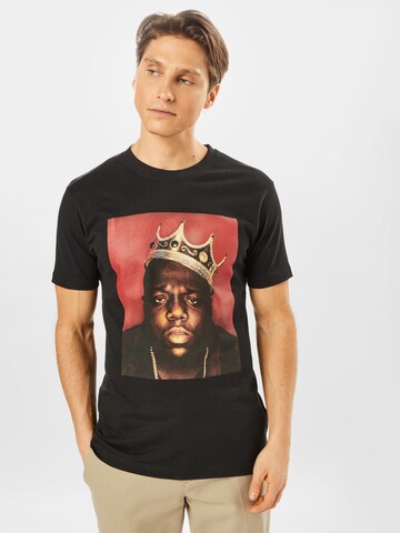 Mister Tee Shirt 'Notorious Big Crown' in Zwart: voorkant