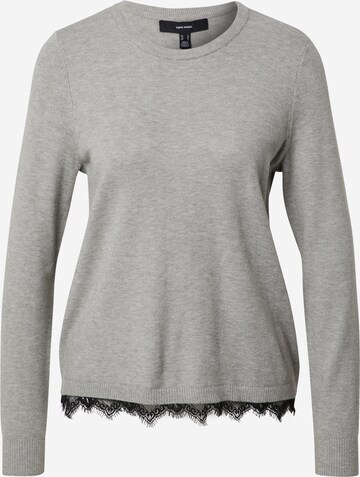 Pull-over 'Happy' VERO MODA en gris : devant