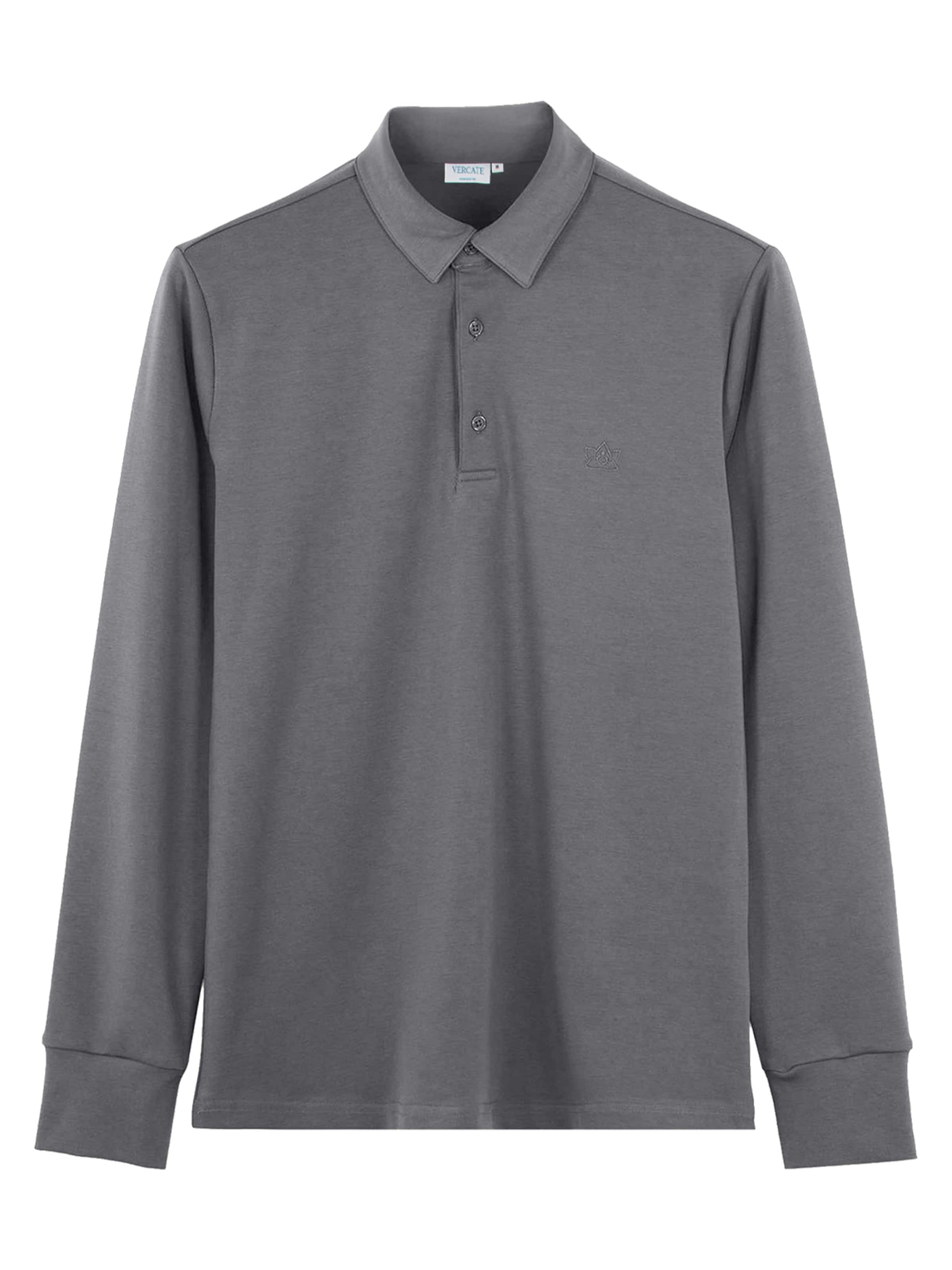 Vercate Shirt 'No. 21' in Grau: Vorderseite