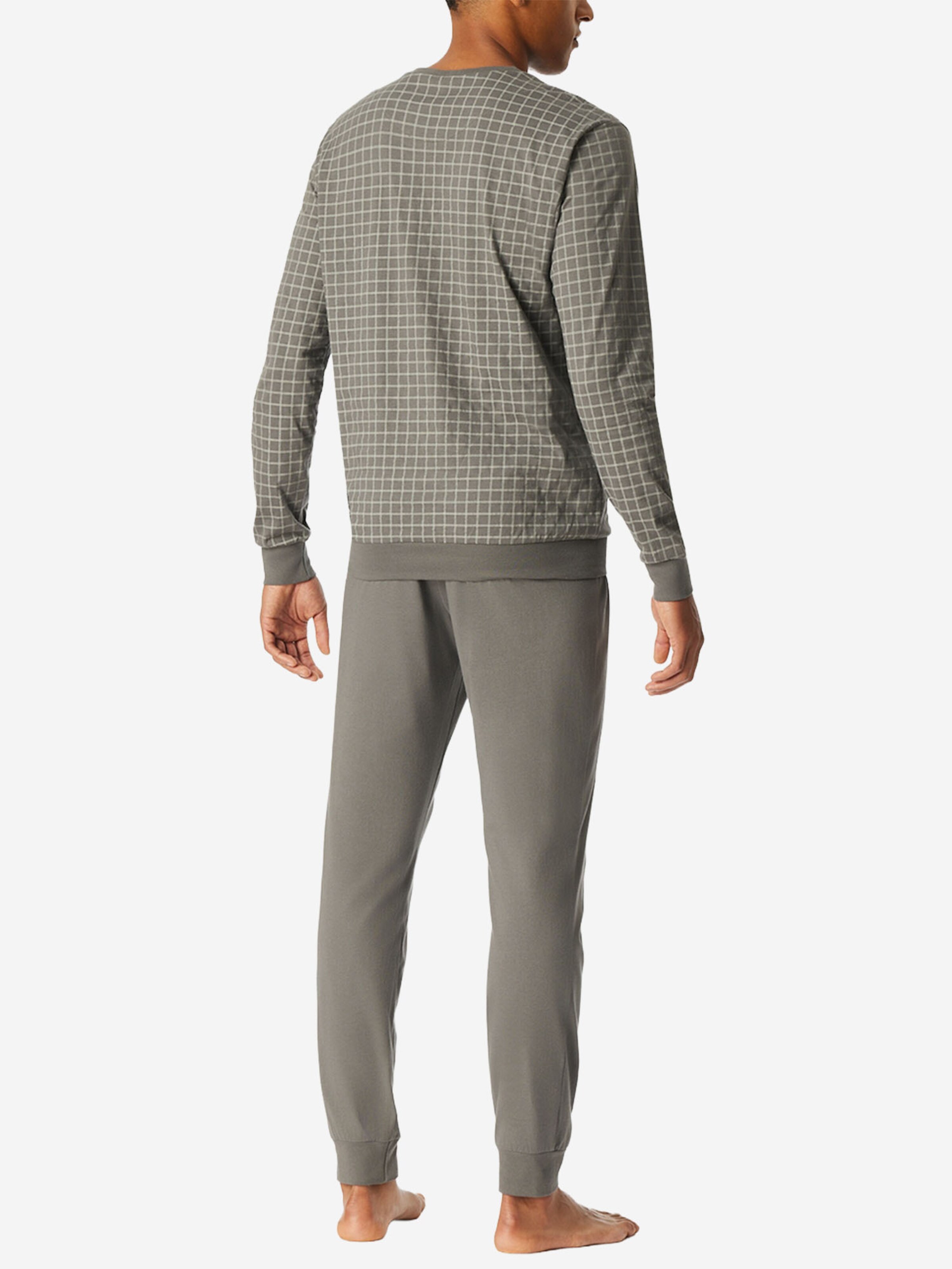 uncover by SCHIESSER Long Pajamas ' Nightwear Serie ' in Grey