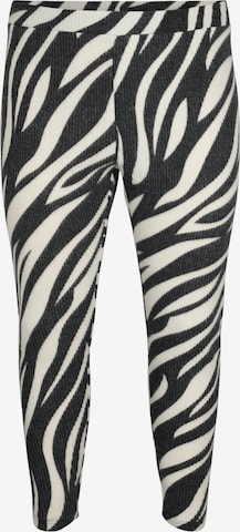 Zizzi Skinny Leggings in Wit: voorkant