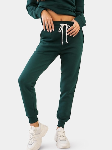Regular Pantalon Ombre en vert