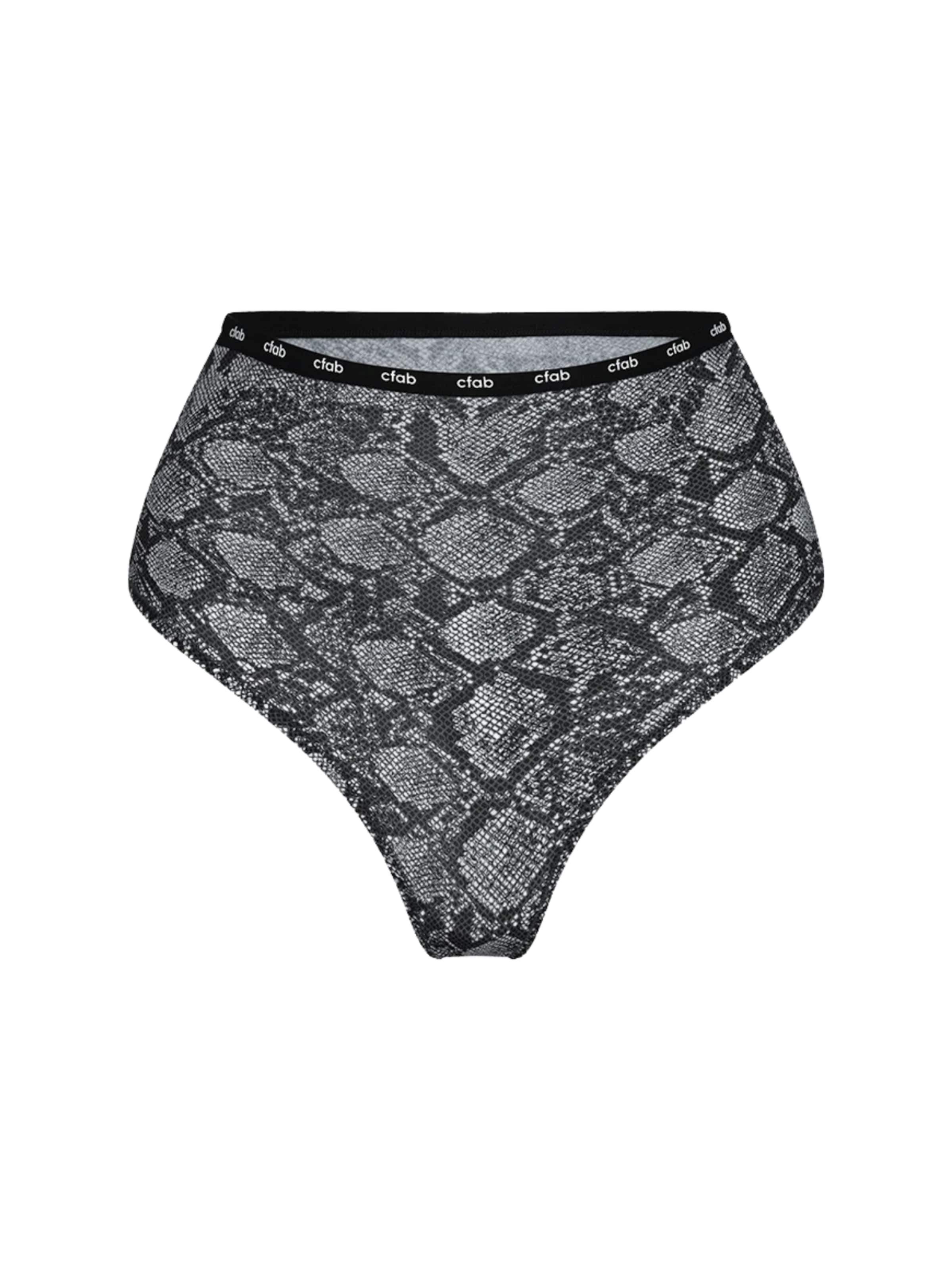 Slip 'Hight-Waist Tanga' di cfab (formerly creamy fabrics) in grigio: frontale