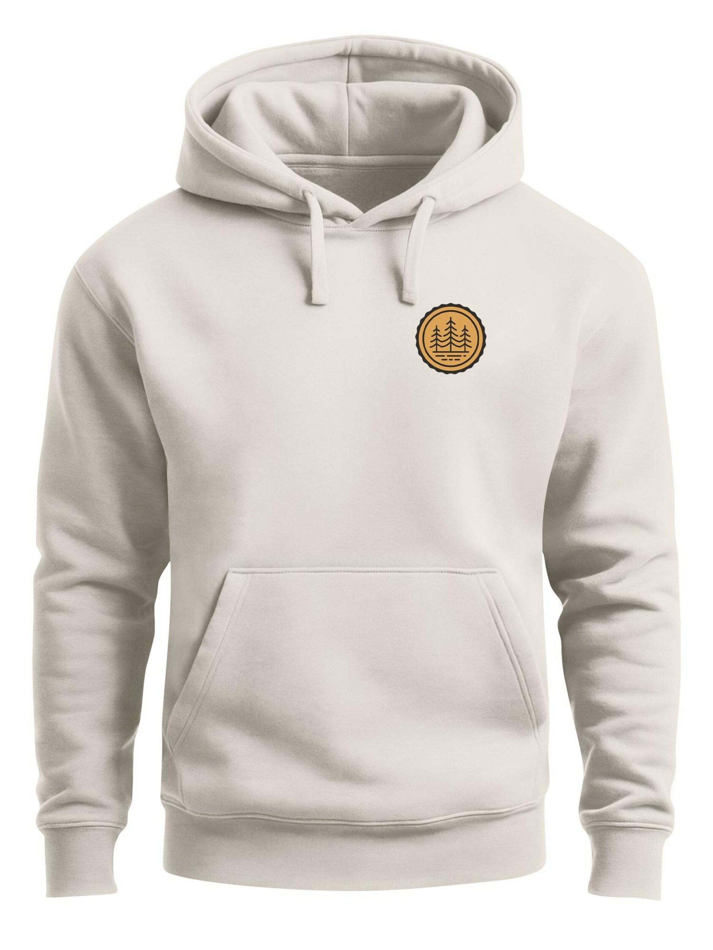 Neverless Sweatshirt 'Bäume Badge 1' in Beige: front