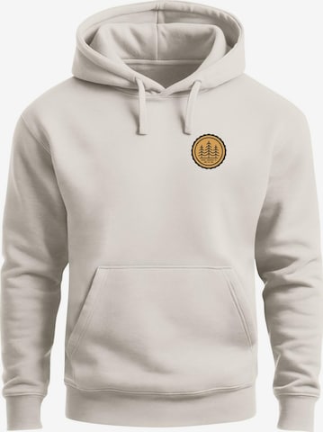 Neverless Sweatshirt 'Bäume Badge 1' in Beige: Vorderseite