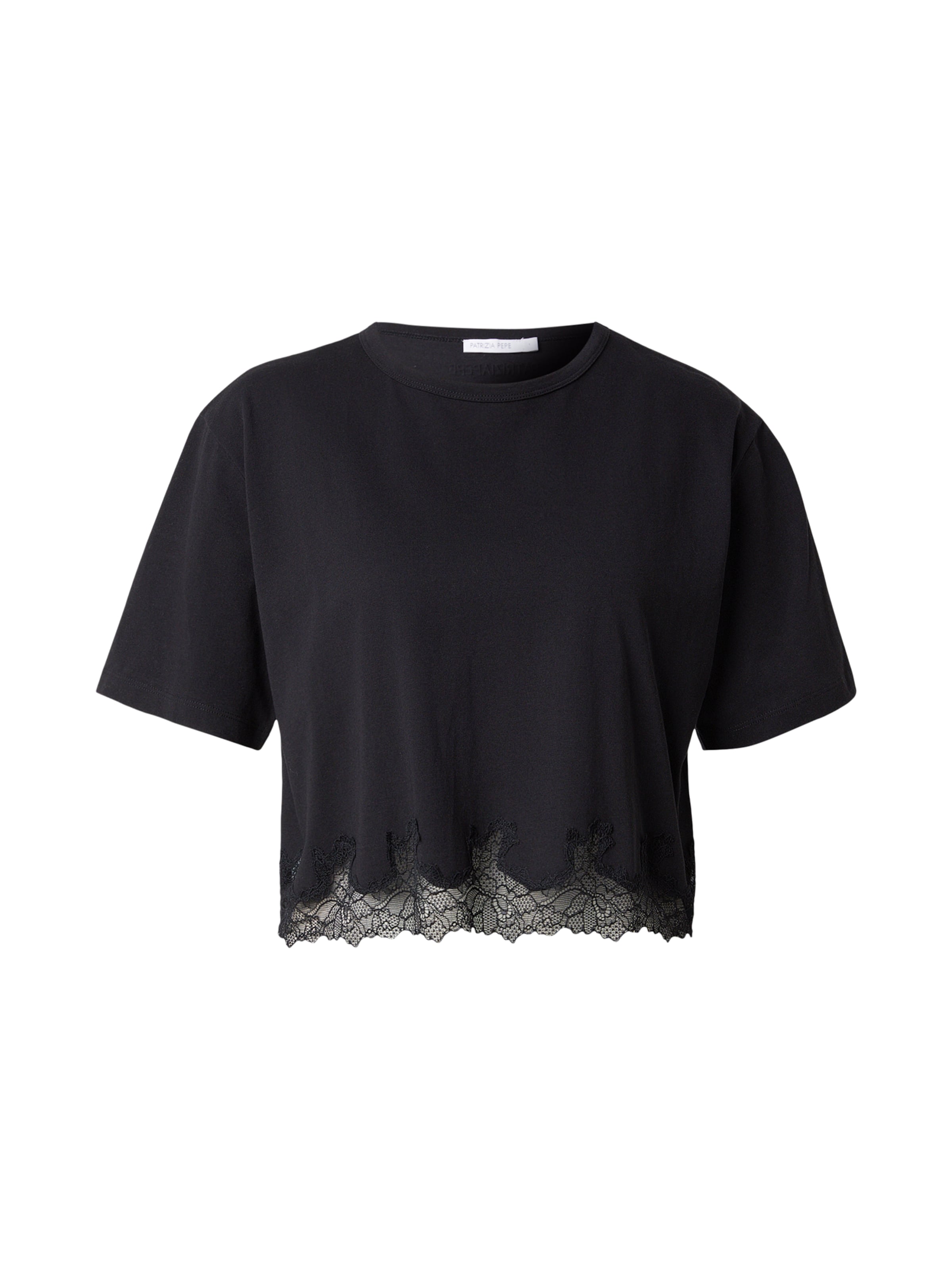 PATRIZIA PEPE Majica 'MAGLIA' | črna barva: sprednja stran