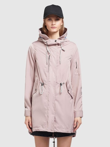 khujo Between-seasons parka 'Dayes' in Pink: front