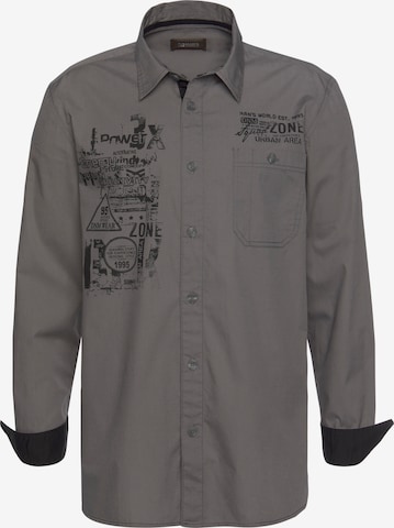 Man's World Regular fit Button Up Shirt in Grey: front