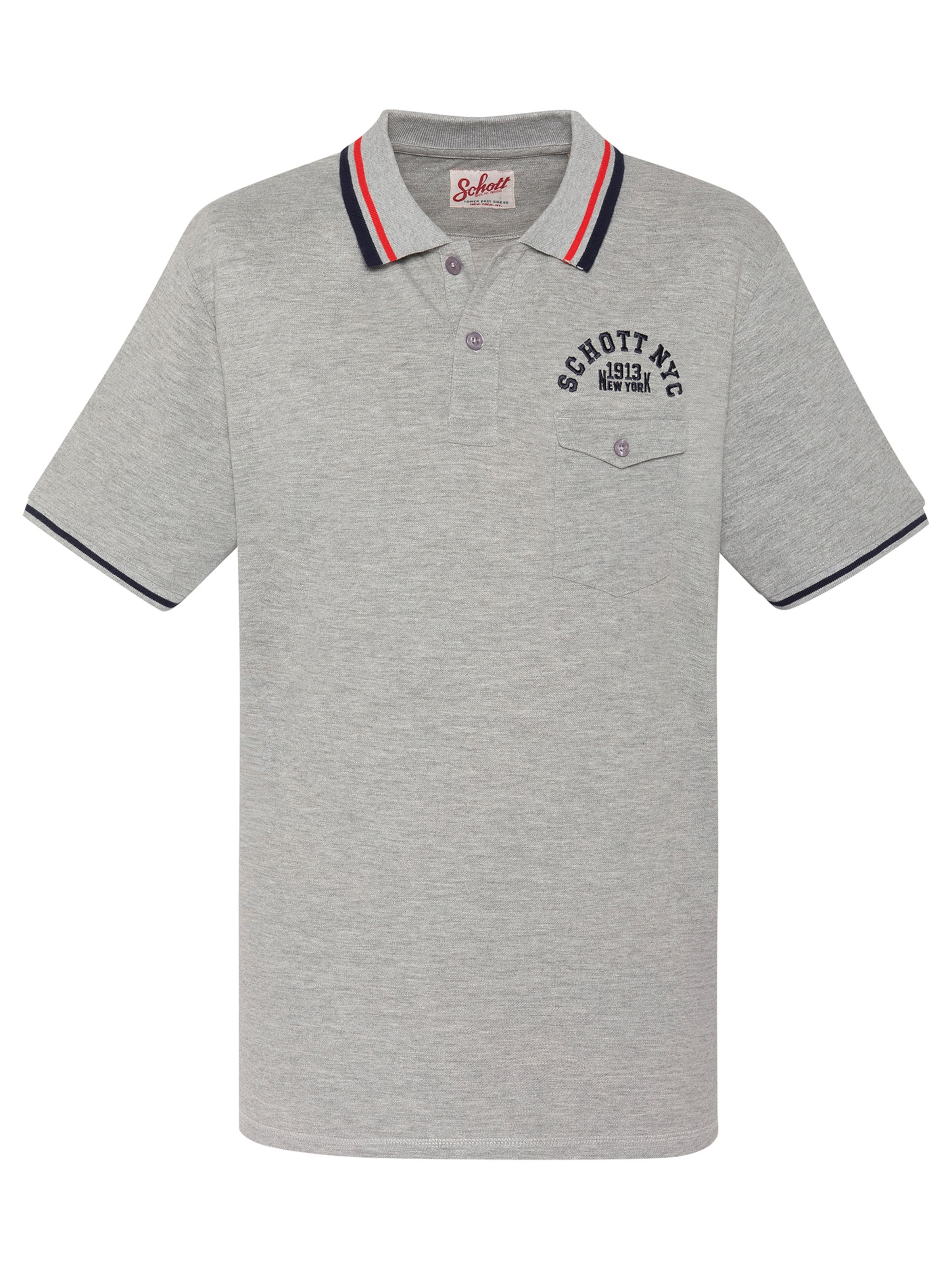 Schott NYC Shirt in Grey: front