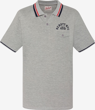 Schott NYC Shirt in Grau: Vorderseite