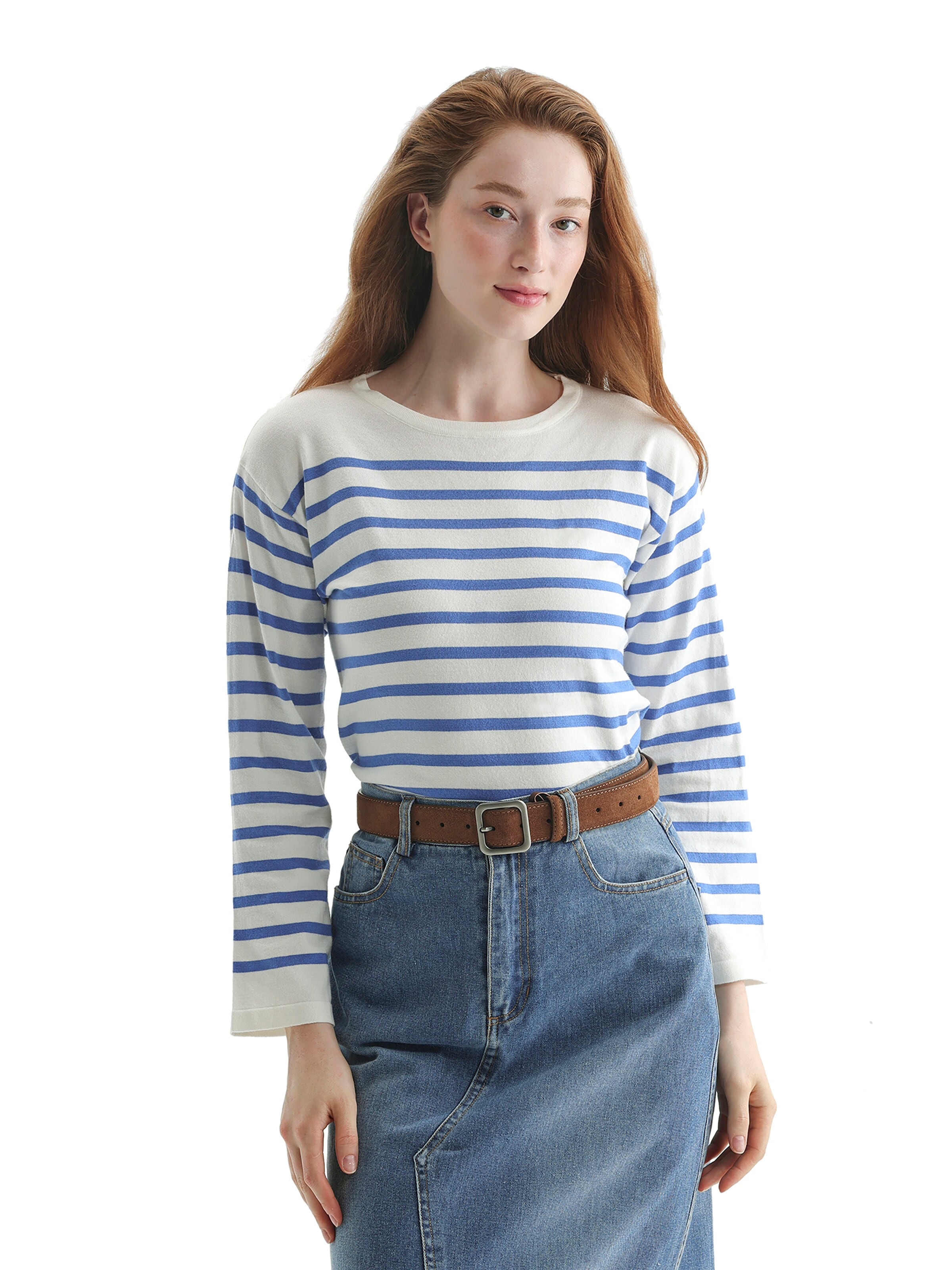 TorWeit Sticktop 'Fine Knitted Top'‌‌ in Blau