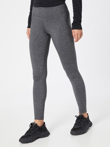 Skinny Pantalon de sport 'Lux' Reebok en gris : devant