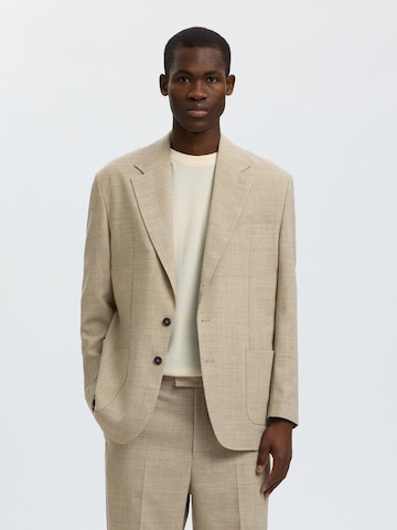 Coupe regular Veste de costume SELECTED en beige
