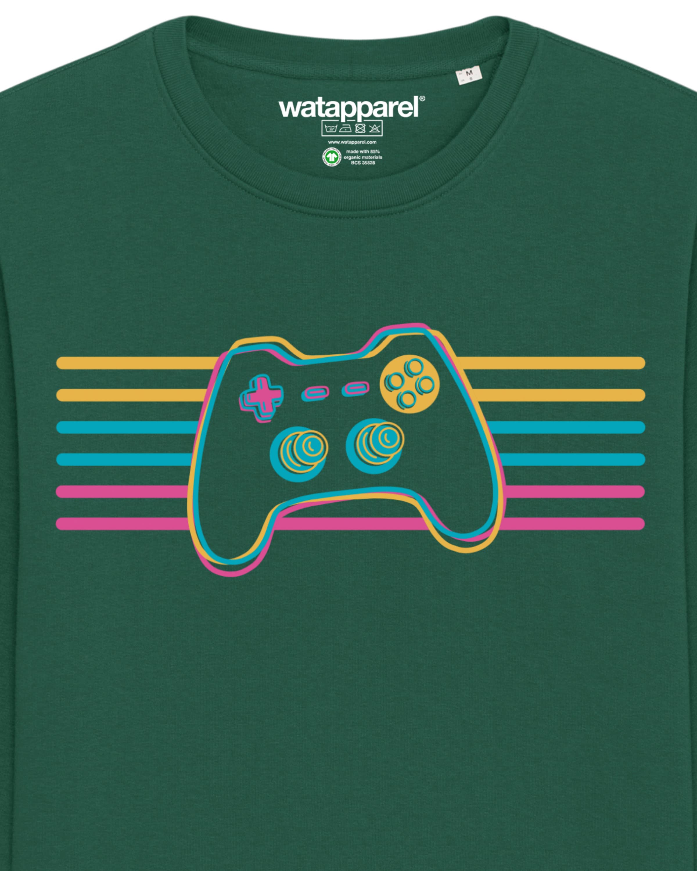 Felpa 'Retro Joystick' di Watapparel in verde