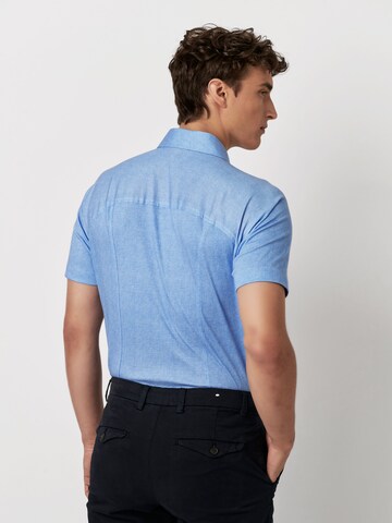 DESOTO Slim fit Button Up Shirt in Blue