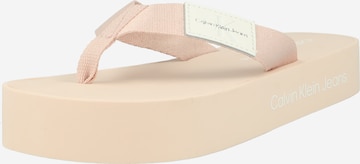 Calvin Klein Jeans T-Bar Sandals in Pink: front