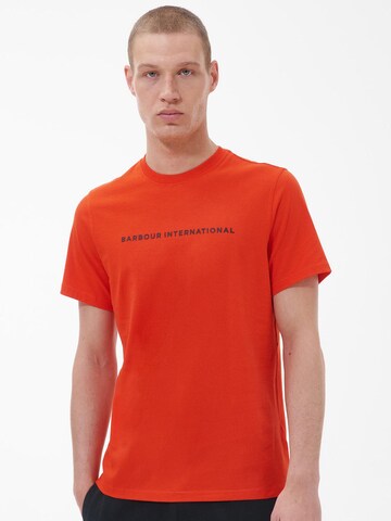 Barbour International Shirt in Oranje: voorkant