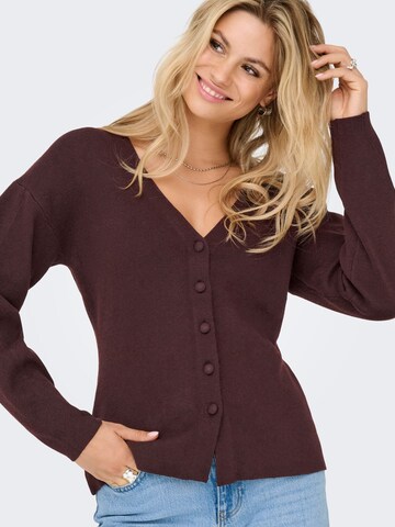 JDY Gebreid vest 'JDYPRIME' in Bruin