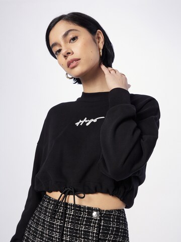 HUGO Sweatshirt 'Delive' in Black