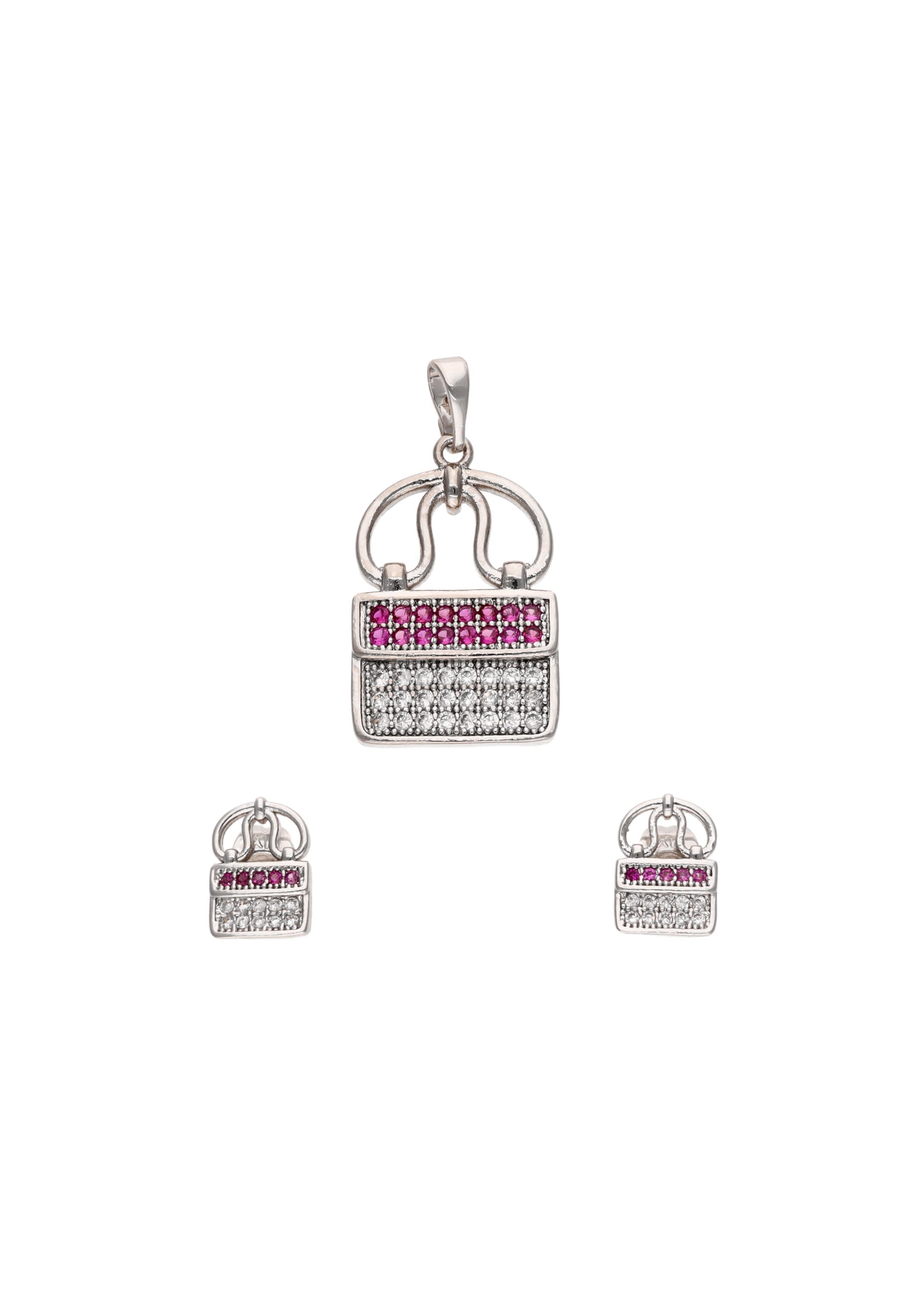 MYMO - Conjunto de joyería en plata: frente