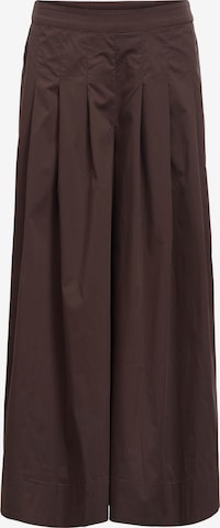 Wide leg Pantaloni 'OBJPaige' di OBJECT in marrone: frontale