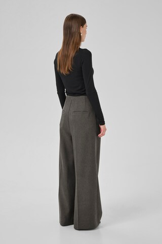 My Essential Wardrobe Wide leg Pleat-front trousers 'SpaceMW ' in Grey