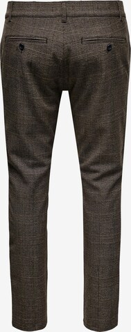 Only & Sons Tapered Broek 'Mark' in Bruin