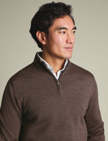 Charles Tyrwhitt Sweater in Brown: side